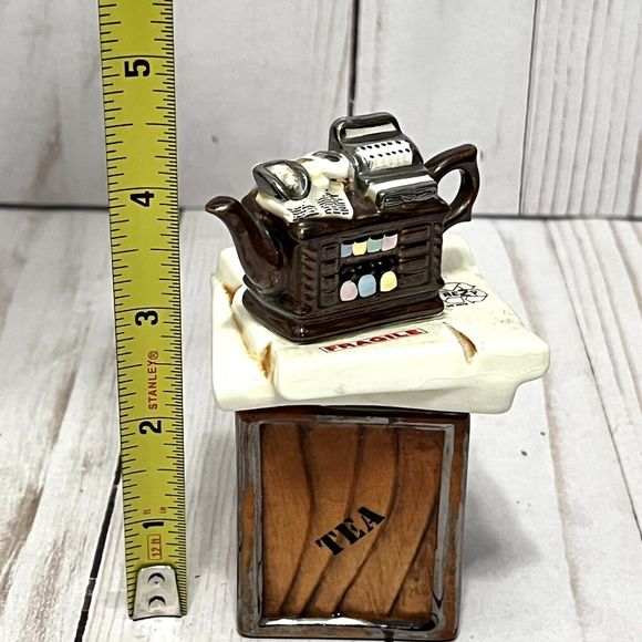 Rare Complete! Paul Cardew Designs Miniature Cash Register Teapot Sugar Box 4” - Picture 8 of 8